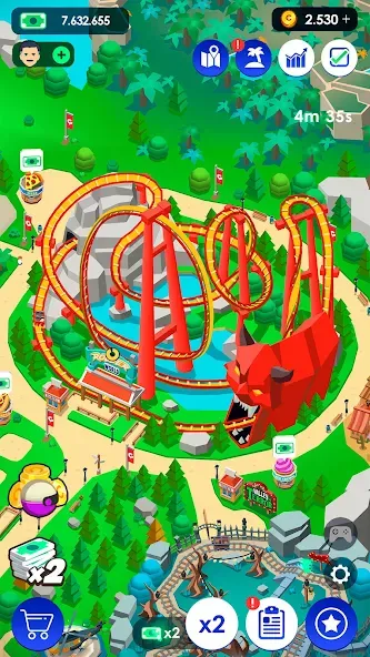 Idle Theme Park Tycoon (Айдел Тем Парк Тайкун) [МОД Все открыто] Screenshot 5