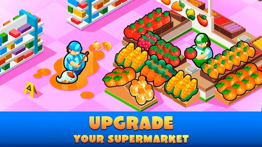 Idle Supermarket Tycoon－Shop (Айдл Супермаркет Тайкун) [МОД Mega Pack] Screenshot 2