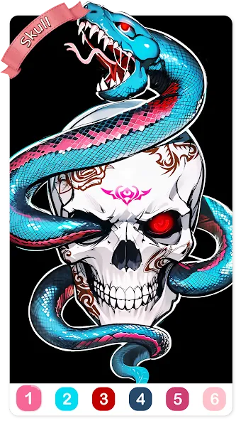 Tattoo Coloring games [МОД Menu] Screenshot 3