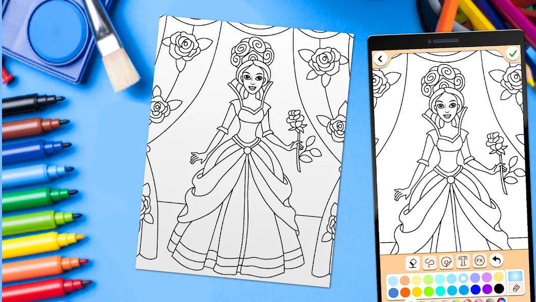 Coloring for girls and women [МОД Много монет] Screenshot 5