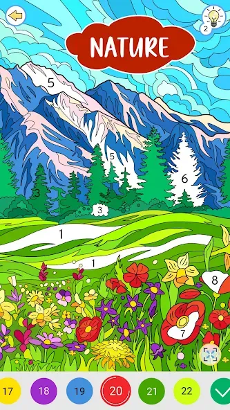 Color by Number: Coloring Book [МОД Все открыто] Screenshot 1