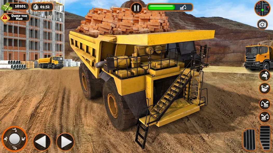 Construction Dump Truck Game (Конструкционный симулятор самосвала) [МОД Много денег] Screenshot 2