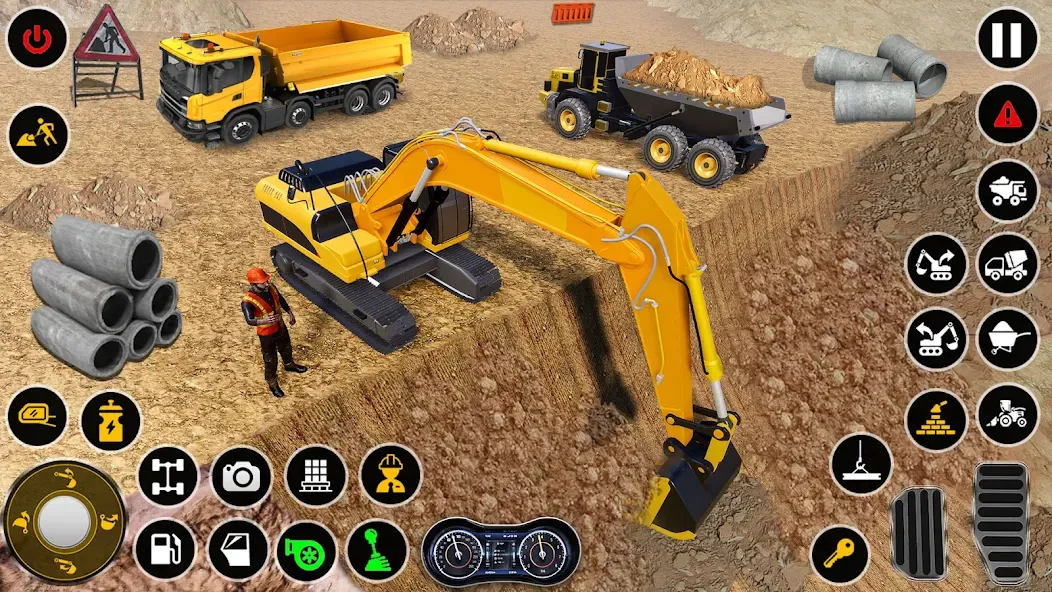 Construction Dump Truck Game (Конструкционный симулятор самосвала) [МОД Много денег] Screenshot 5