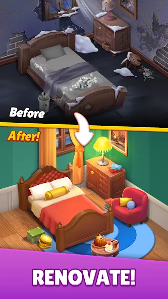 Dream Family - Match 3 Games (вит Кранч) [МОД Unlocked] Screenshot 4