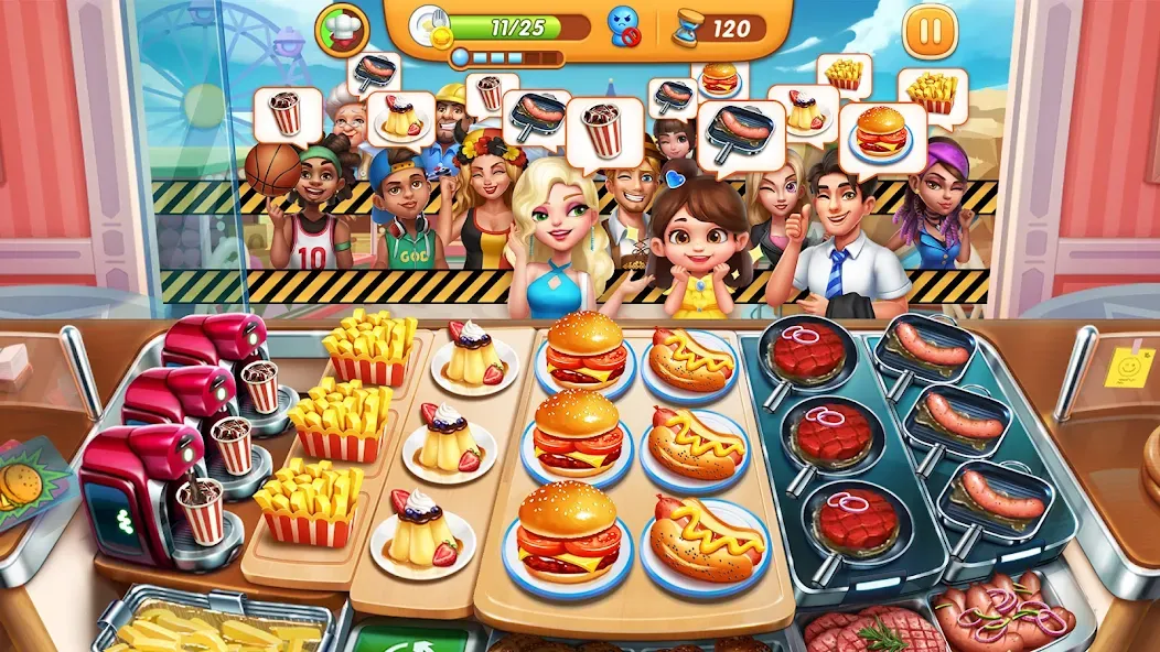 Cooking City - Cooking Games (Кукинг Сити) [МОД Unlimited Money] Screenshot 1