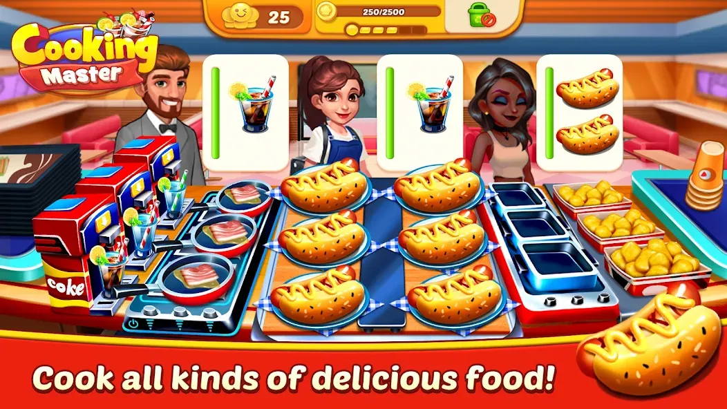 Cooking Master:Restaurant Game (Кукинг Мастер) [МОД Бесконечные монеты] Screenshot 2