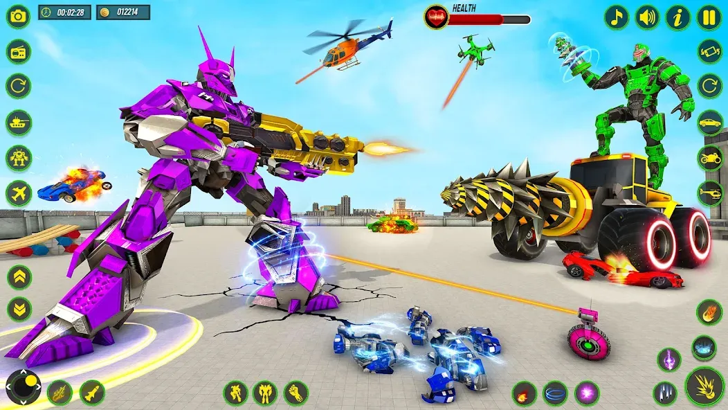 Bull Robot Car Game:Robot Game [МОД Все открыто] Screenshot 5