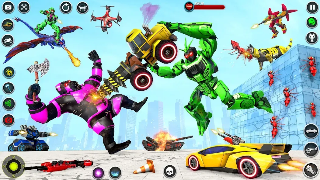 Dino Robot - Car Robot Games (Дино Робот) [МОД Много денег] Screenshot 4