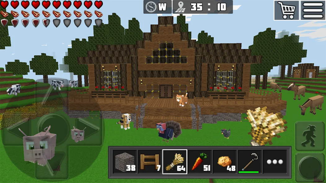 World Craft: Block Craftsman [МОД Бесконечные монеты] Screenshot 2