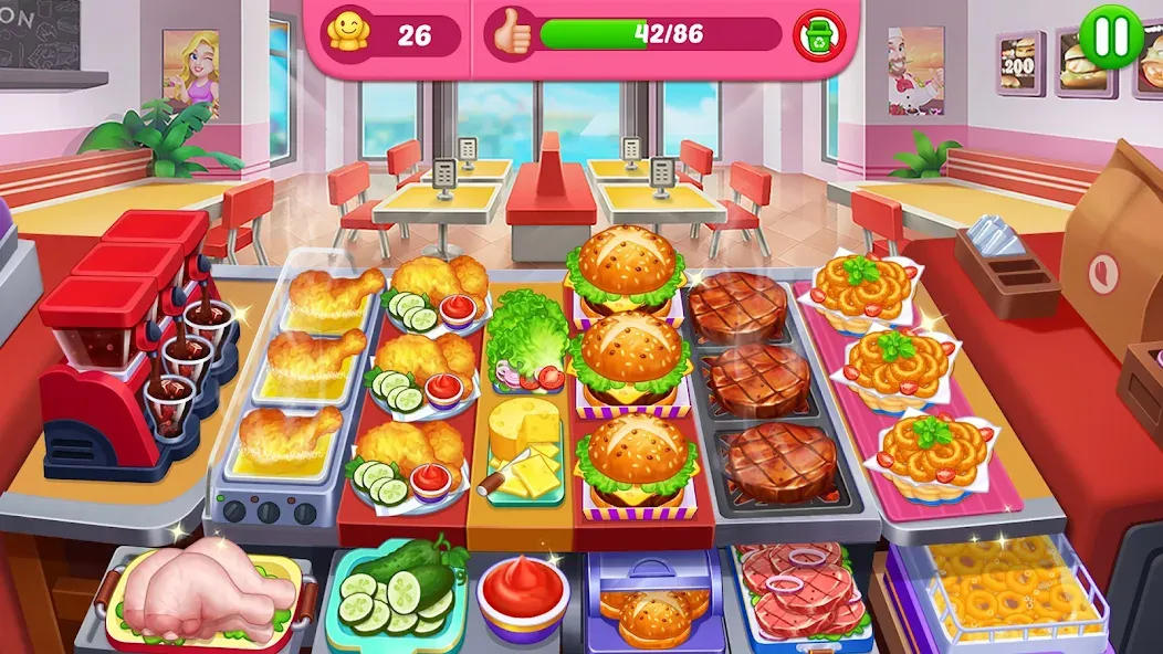 Crazy Cooking Diner: Chef Game (Крейзи кукинг дайнер) [МОД Unlimited Money] Screenshot 1
