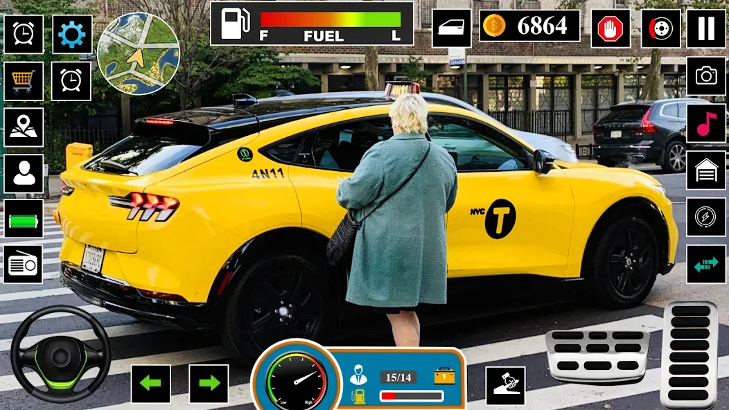 US Taxi Game 2023-Taxi Driver [МОД Menu] Screenshot 4