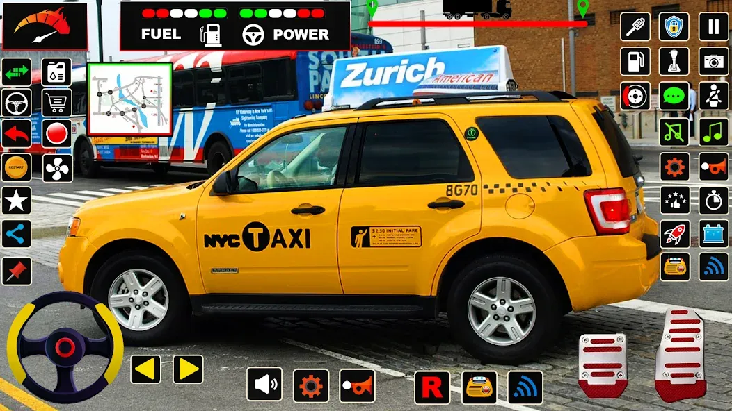 US Taxi Game 2023-Taxi Driver [МОД Menu] Screenshot 5
