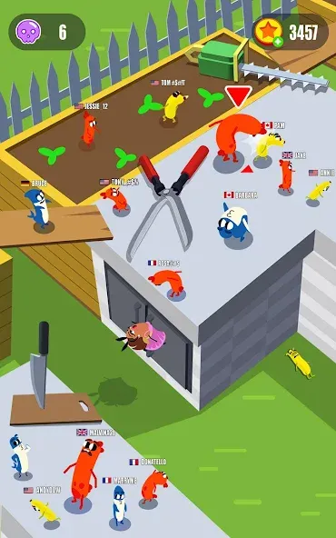 Sausage Wars.io [МОД Бесконечные монеты] Screenshot 3