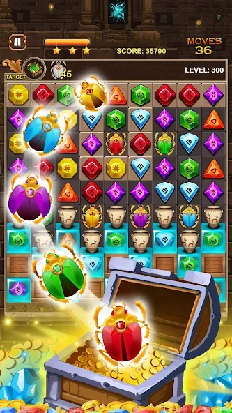 Jewel Ancient Pyramid Treasure [МОД Все открыто] Screenshot 5