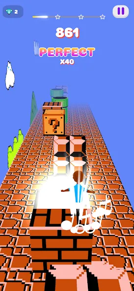 Melody Run - Cute Popcat Music (Мелодия Ран) [МОД Много монет] Screenshot 5