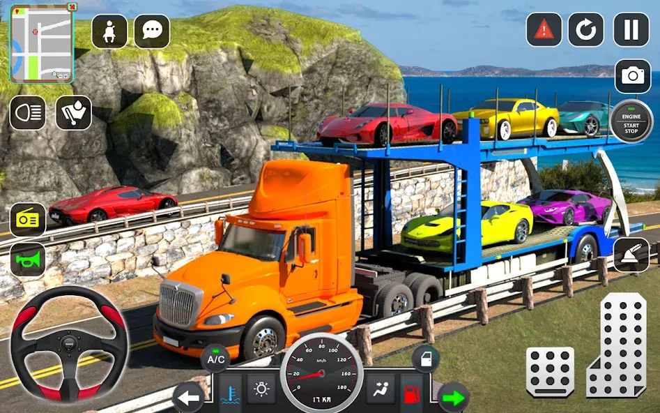 Trailer Truck Car Transport 3D [МОД Бесконечные деньги] Screenshot 4