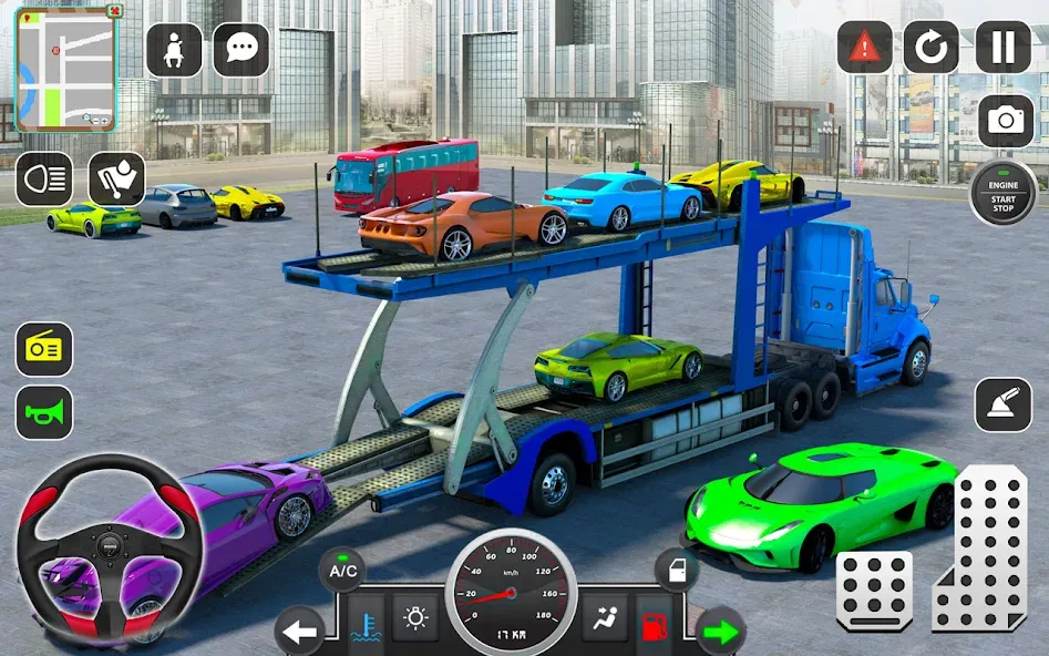 Trailer Truck Car Transport 3D [МОД Бесконечные деньги] Screenshot 5
