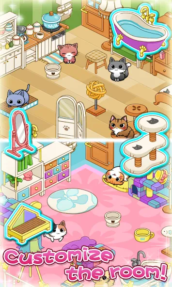 Cat Room - Cute Cat Games (Кэт Рум) [МОД Mega Pack] Screenshot 4