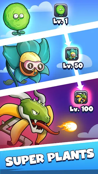Merge Plants – Monster Defense (Мерж Плантс) [МОД Unlocked] Screenshot 2
