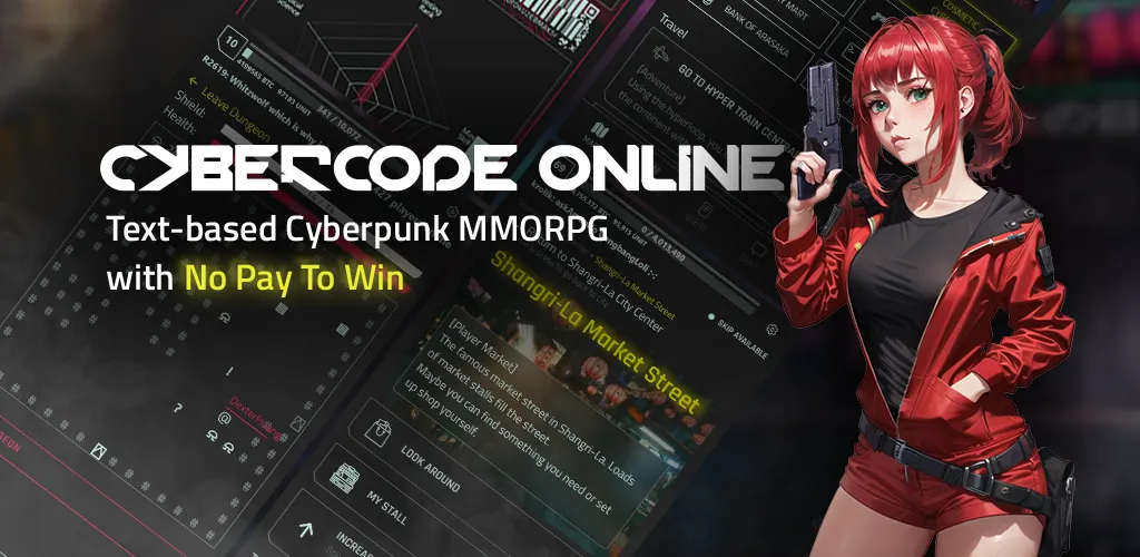 CyberCode Online -Text MMORPG (СайберКод Онлайн) [МОД Unlocked] Screenshot 1