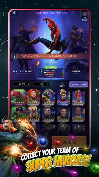 MARVEL Puzzle Quest: Hero RPG (Марвел Пазл Квест) [МОД Бесконечные монеты] Screenshot 2