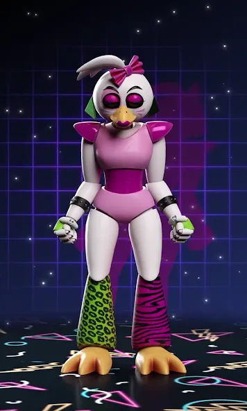 Glamrock Chica Workshop Glitch (Гламрок Чика Мастерская Глитч) [МОД Много монет] Screenshot 4