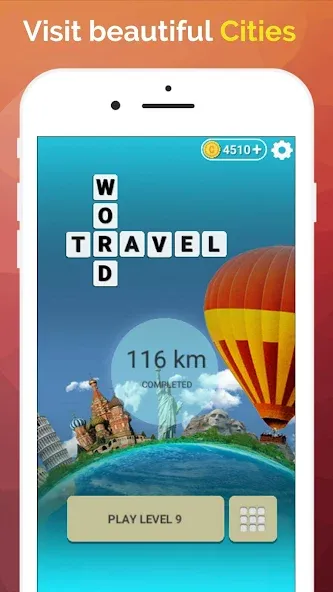 Word Travel: Wonders Trip Game [МОД Unlocked] Screenshot 2