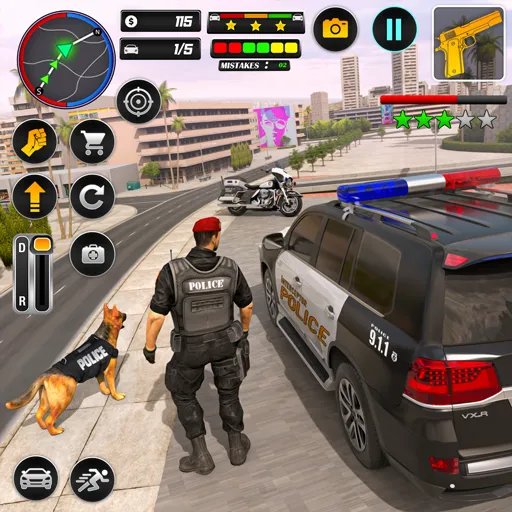 Police Car Chase Car Games [МОД Бесконечные монеты] Screenshot 1