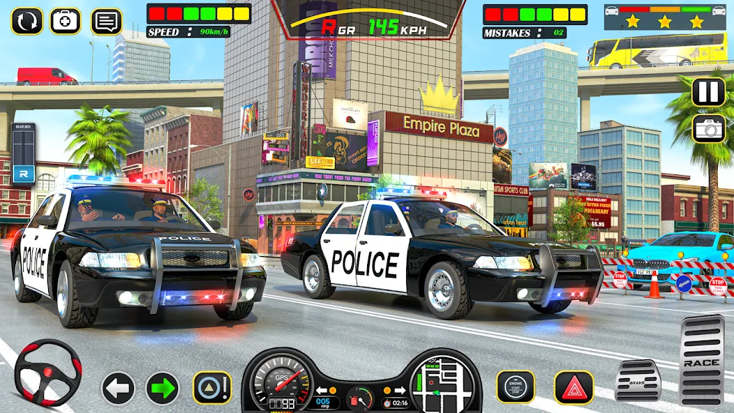 Police Car Chase Car Games [МОД Бесконечные монеты] Screenshot 3