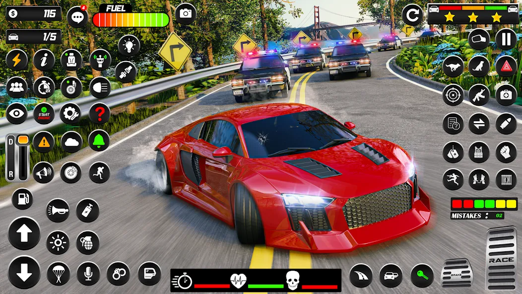 Police Car Chase Car Games [МОД Бесконечные монеты] Screenshot 4