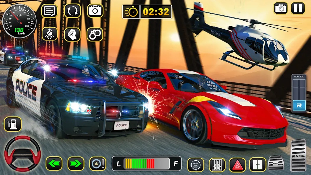 Police Car Chase Car Games [МОД Бесконечные монеты] Screenshot 5