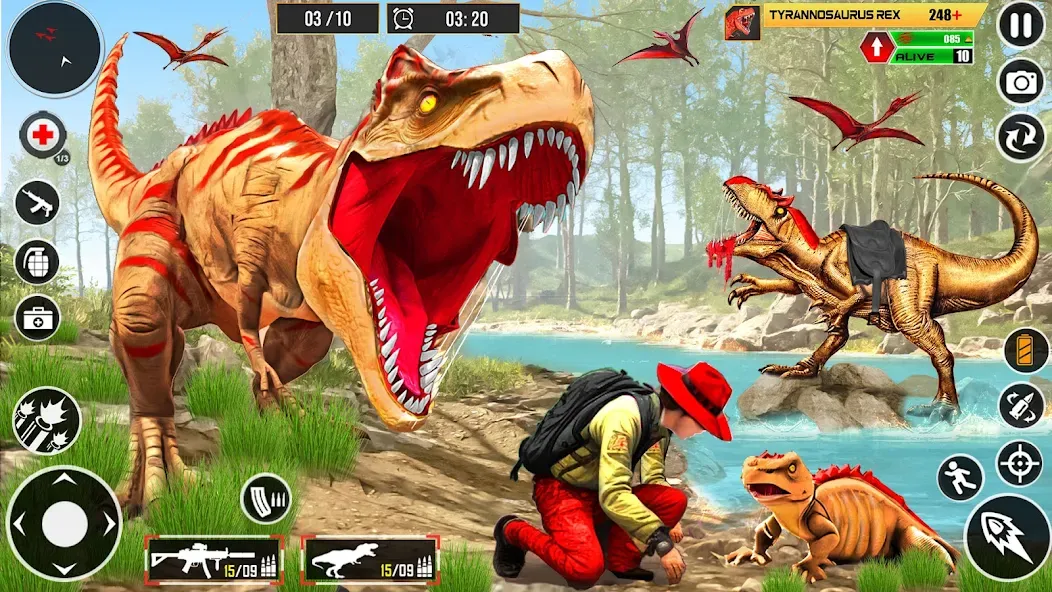 Real Dino Hunter 3D Gun Games (Уайлд Динозавр Хантер Ган Геймс) [МОД Menu] Screenshot 1