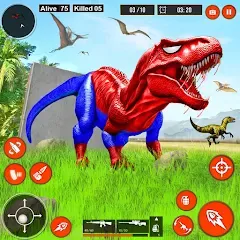 Скачать взломанную Real Dino Hunter 3D Gun Games (Уайлд Динозавр Хантер Ган Геймс)  [МОД Menu]