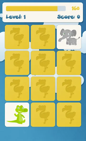 Animals memory game for kids [МОД Бесконечные деньги] Screenshot 3