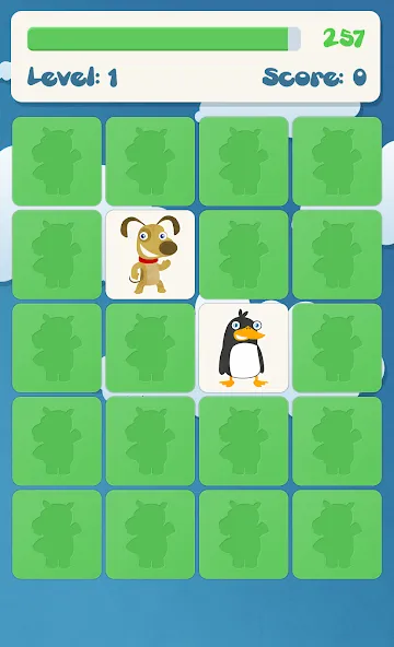 Animals memory game for kids [МОД Бесконечные деньги] Screenshot 4