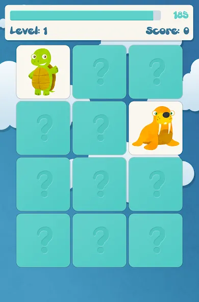 Animals memory game for kids [МОД Бесконечные деньги] Screenshot 5