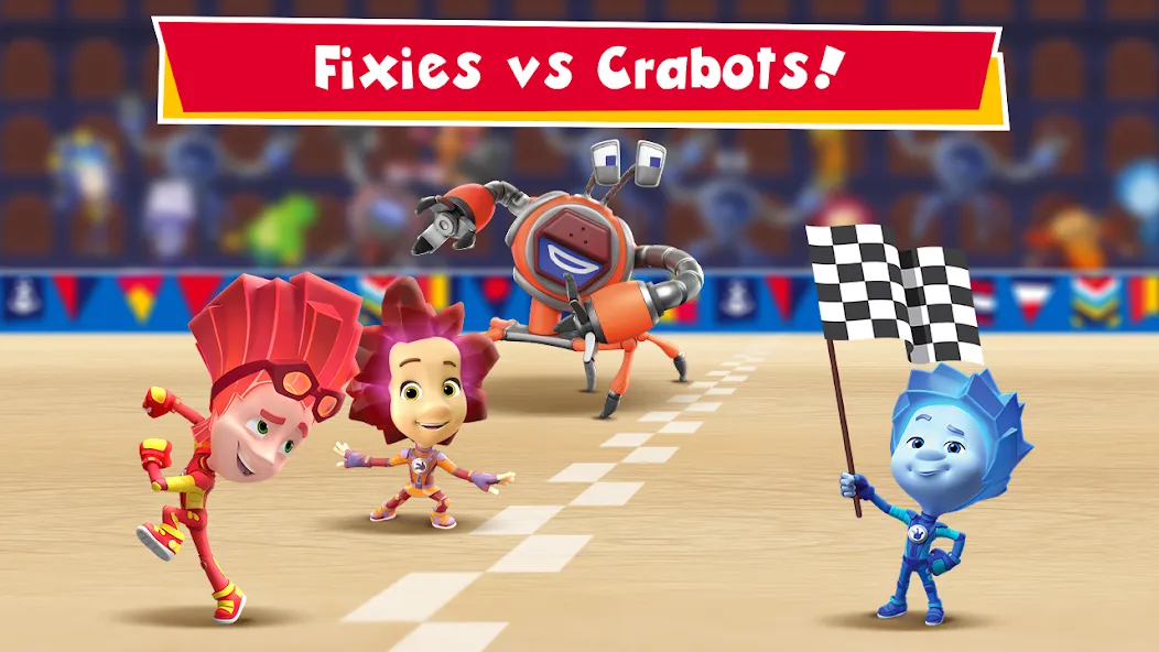 Fixies vs Crabots: Cool Game! [МОД Много монет] Screenshot 1