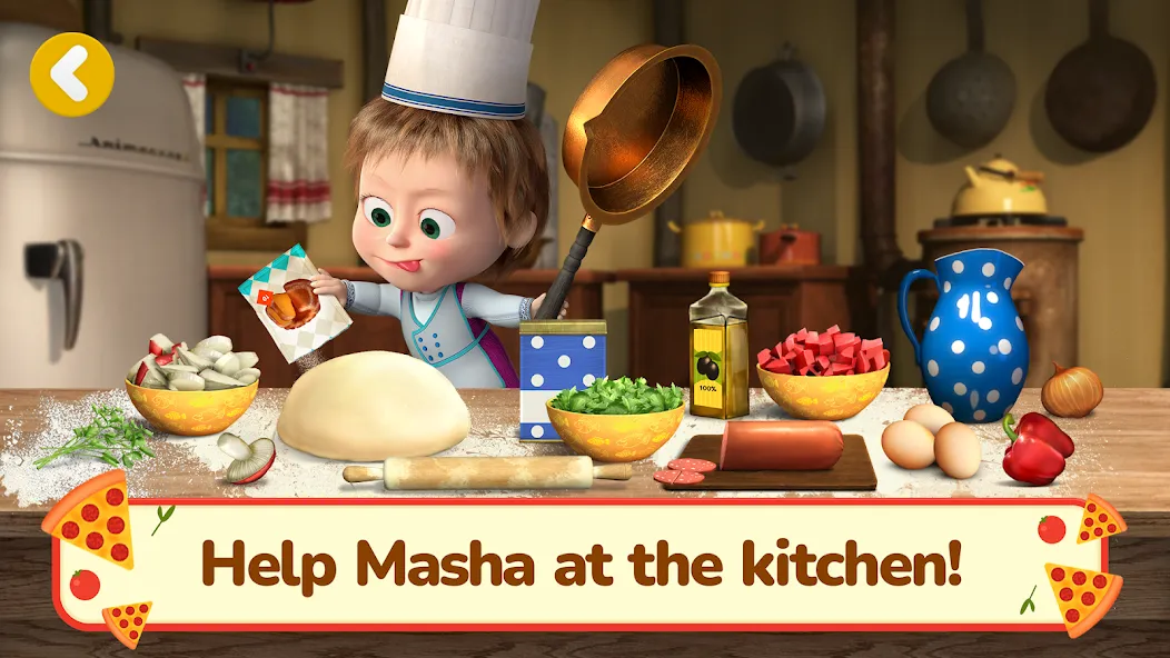 Masha and the Bear Pizza Maker [МОД Menu] Screenshot 1