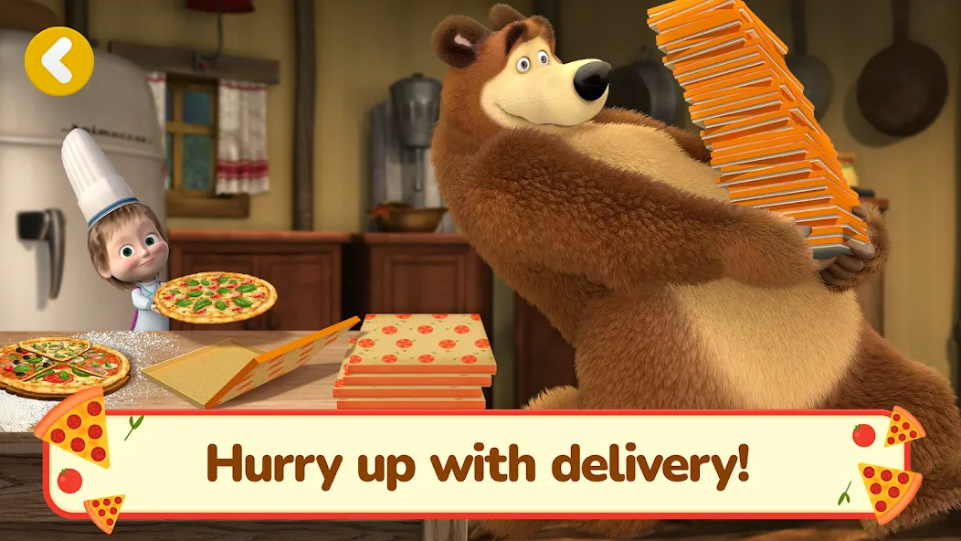 Masha and the Bear Pizza Maker [МОД Menu] Screenshot 4