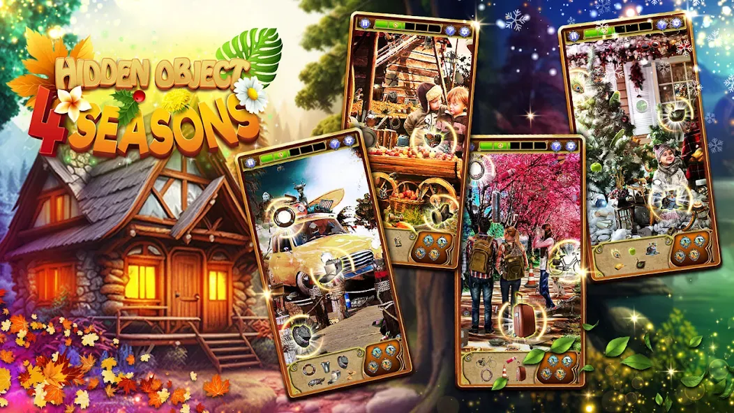 Hidden Object: 4 Seasons (Хидден Объект) [МОД Unlimited Money] Screenshot 1