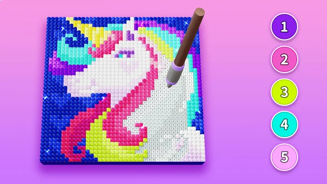 Diamond Painting by Number (Даймонд пейнтинг по номерам) [МОД Бесконечные монеты] Screenshot 4