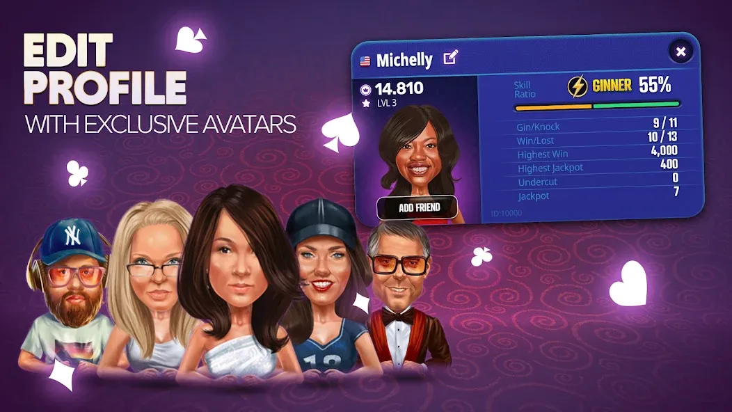 Gin Rummy Extra - Online Rummy (Джин Рамми Экстра) [МОД Mega Pack] Screenshot 2