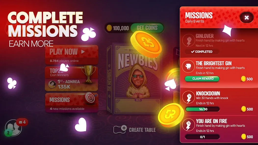 Gin Rummy Extra - Online Rummy (Джин Рамми Экстра) [МОД Mega Pack] Screenshot 4