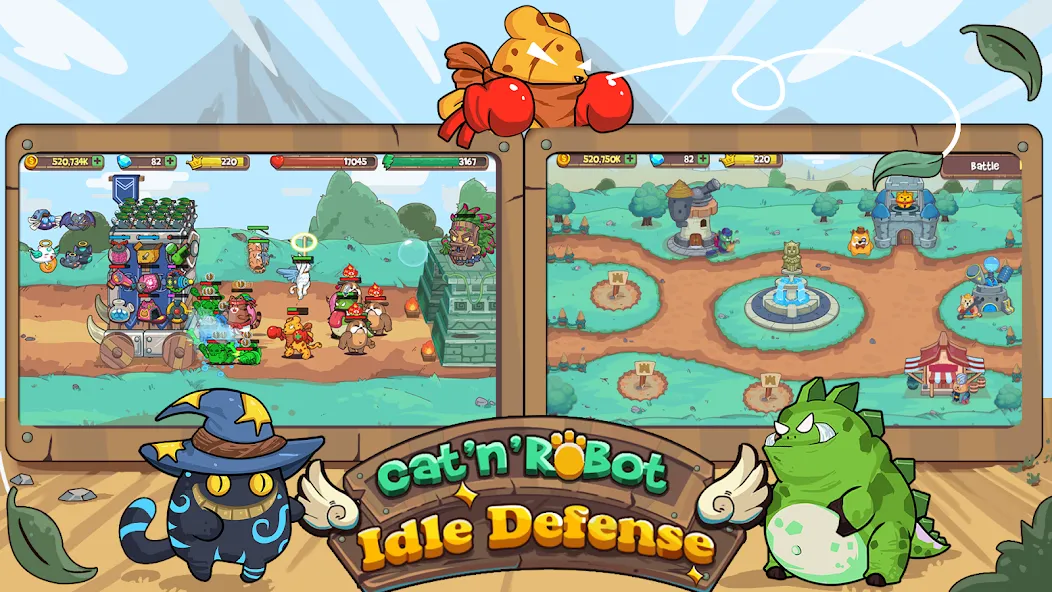 CatnRobot Idle TD: Battle Cat (КэтТауэр Айдл ТД) [МОД Unlimited Money] Screenshot 2