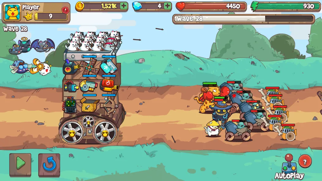 CatnRobot Idle TD: Battle Cat (КэтТауэр Айдл ТД) [МОД Unlimited Money] Screenshot 5