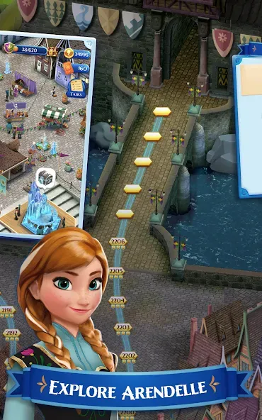Disney Frozen Free Fall Games [МОД Бесконечные деньги] Screenshot 4