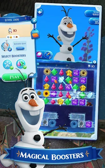Disney Frozen Free Fall Games [МОД Бесконечные деньги] Screenshot 5