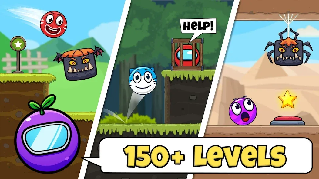 Red Ball Roller (Ред Болл Роллер) [МОД Mega Pack] Screenshot 2