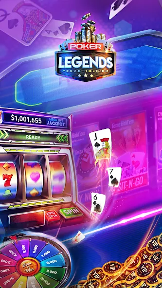 Poker Legends - Texas Hold'em (Покер Легенды) [МОД Бесконечные монеты] Screenshot 2