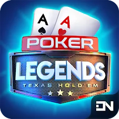 Скачать взломанную Poker Legends - Texas Hold'em (Покер Легенды)  [МОД Бесконечные монеты]